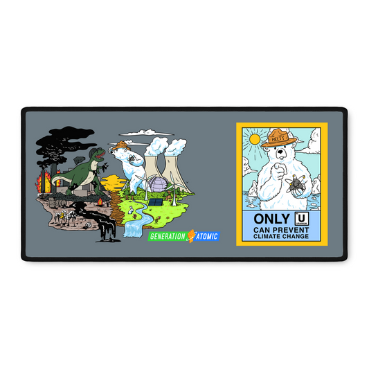 Melty vs. Fossil Fuels (grey) - Gamer Mousepads