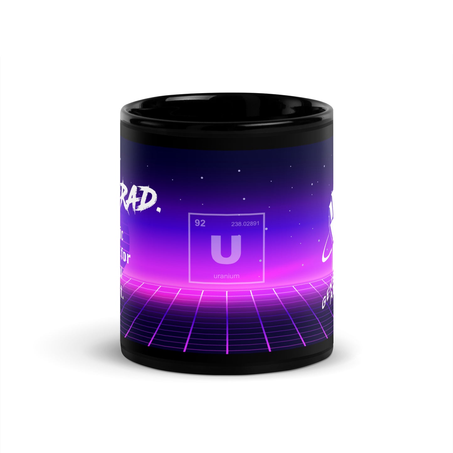 Stay Rad Black Glossy Mug