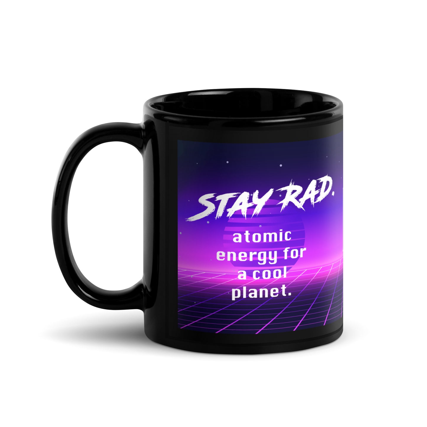 Stay Rad Black Glossy Mug