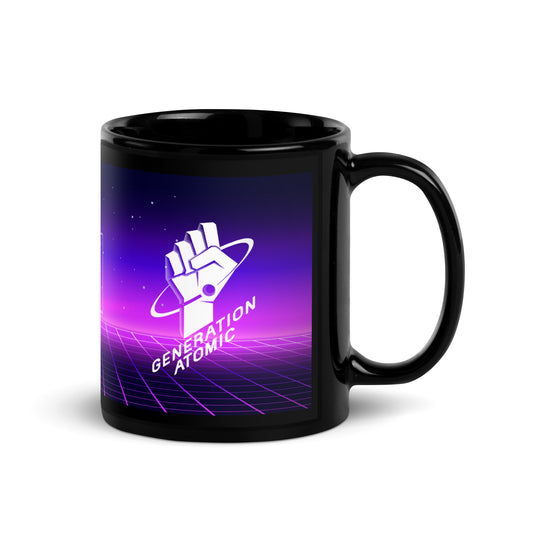 Stay Rad Black Glossy Mug