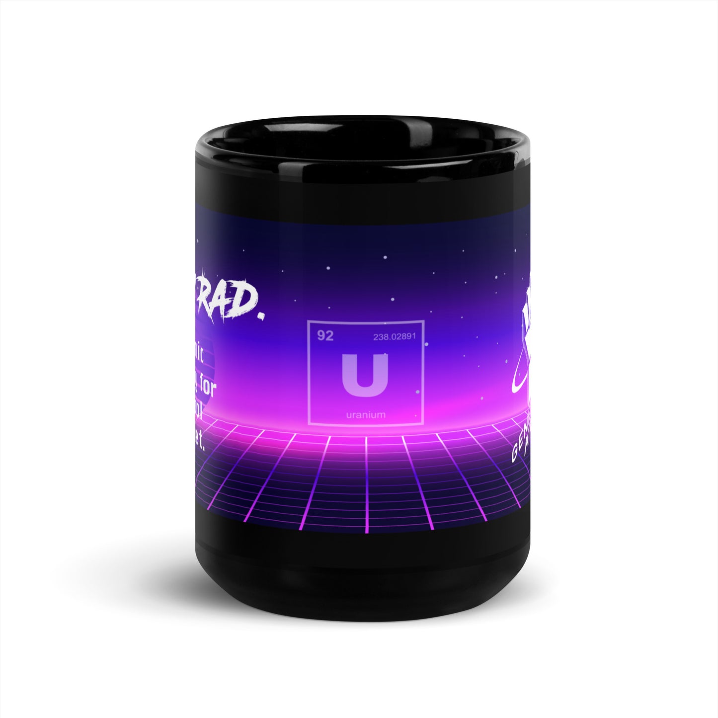 Stay Rad Black Glossy Mug