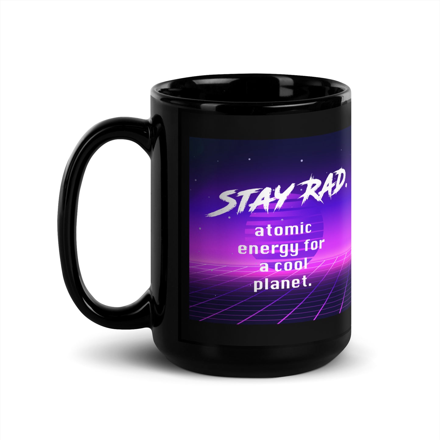 Stay Rad Black Glossy Mug