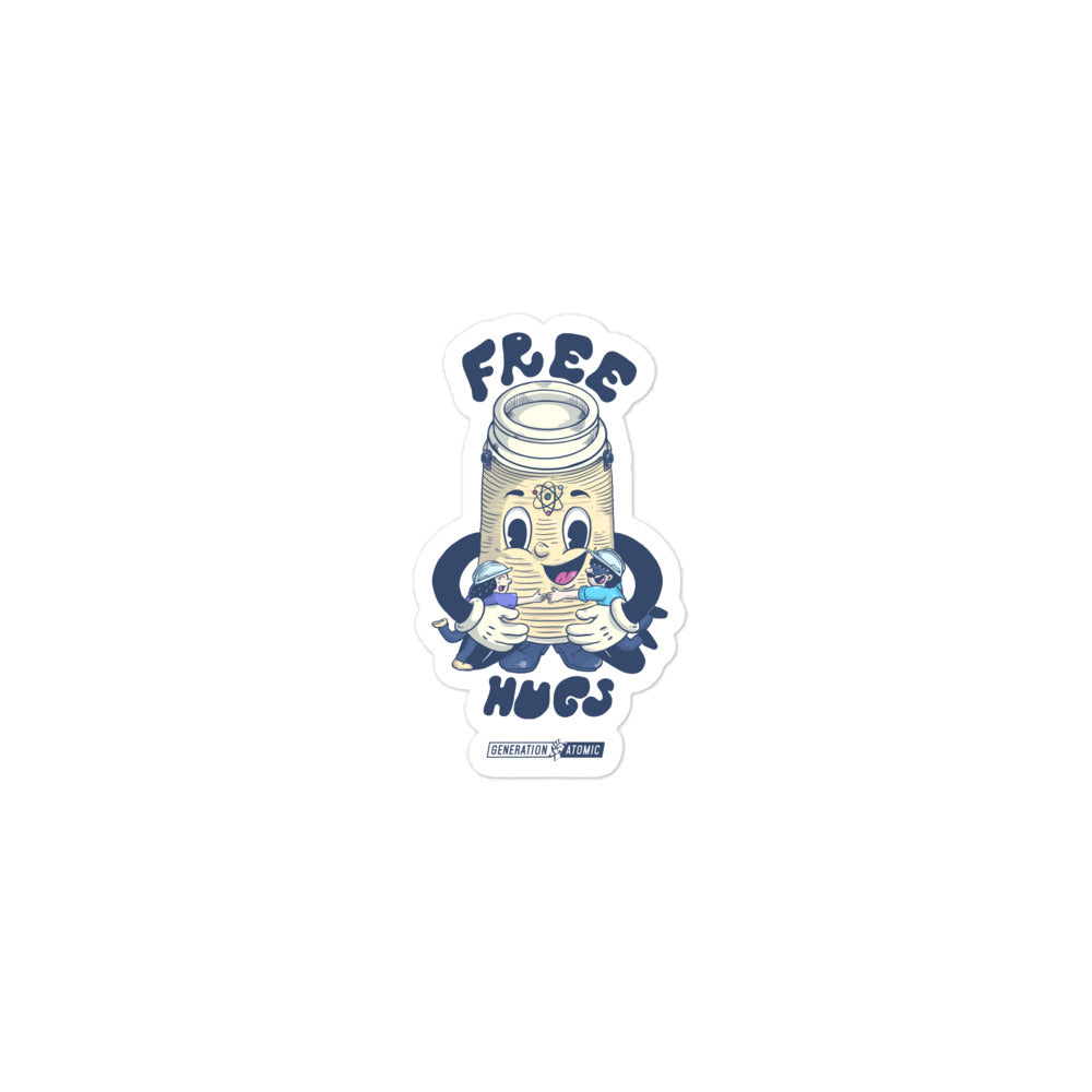 Free Hugs Nuclear Waste Bubble-free sticker