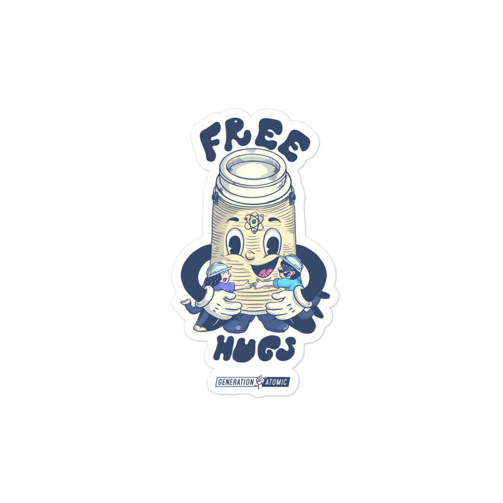 Free Hugs Nuclear Waste Bubble-free sticker