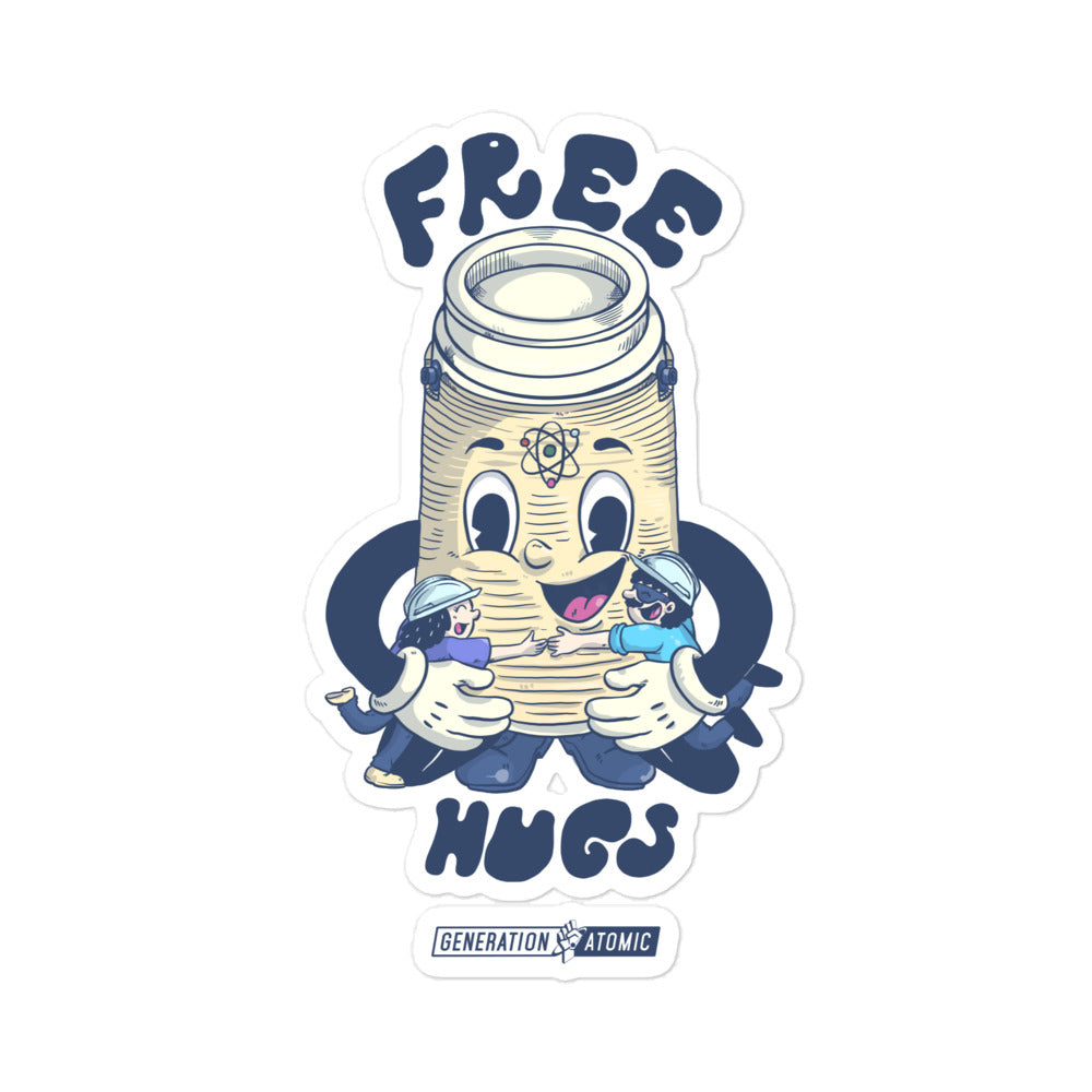 Free Hugs Nuclear Waste Bubble-free sticker