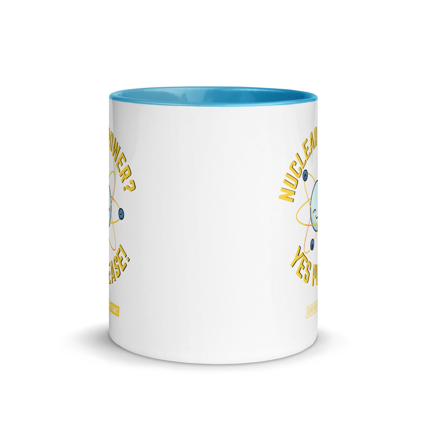 "Nuclear Power? Yes Please Accent Mug | Nuclear Energy Coffee Cup
