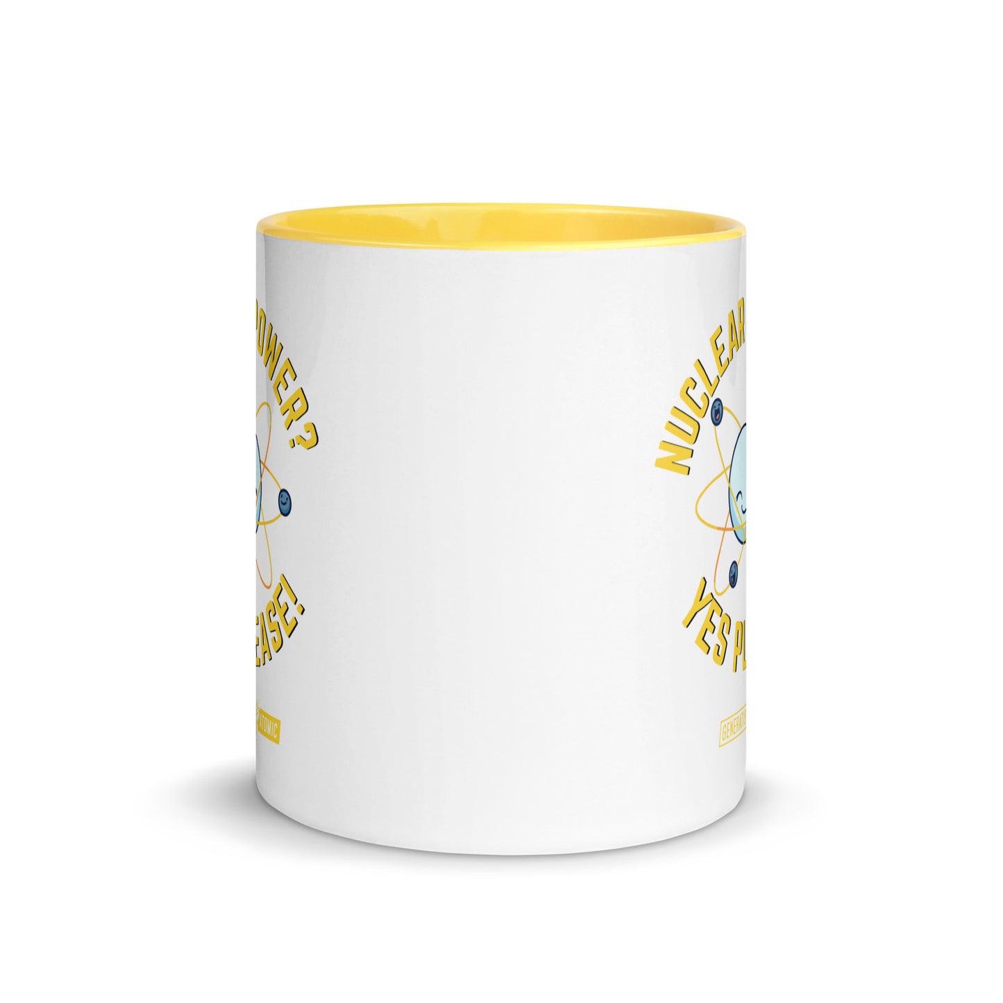 "Nuclear Power? Yes Please Accent Mug | Nuclear Energy Coffee Cup