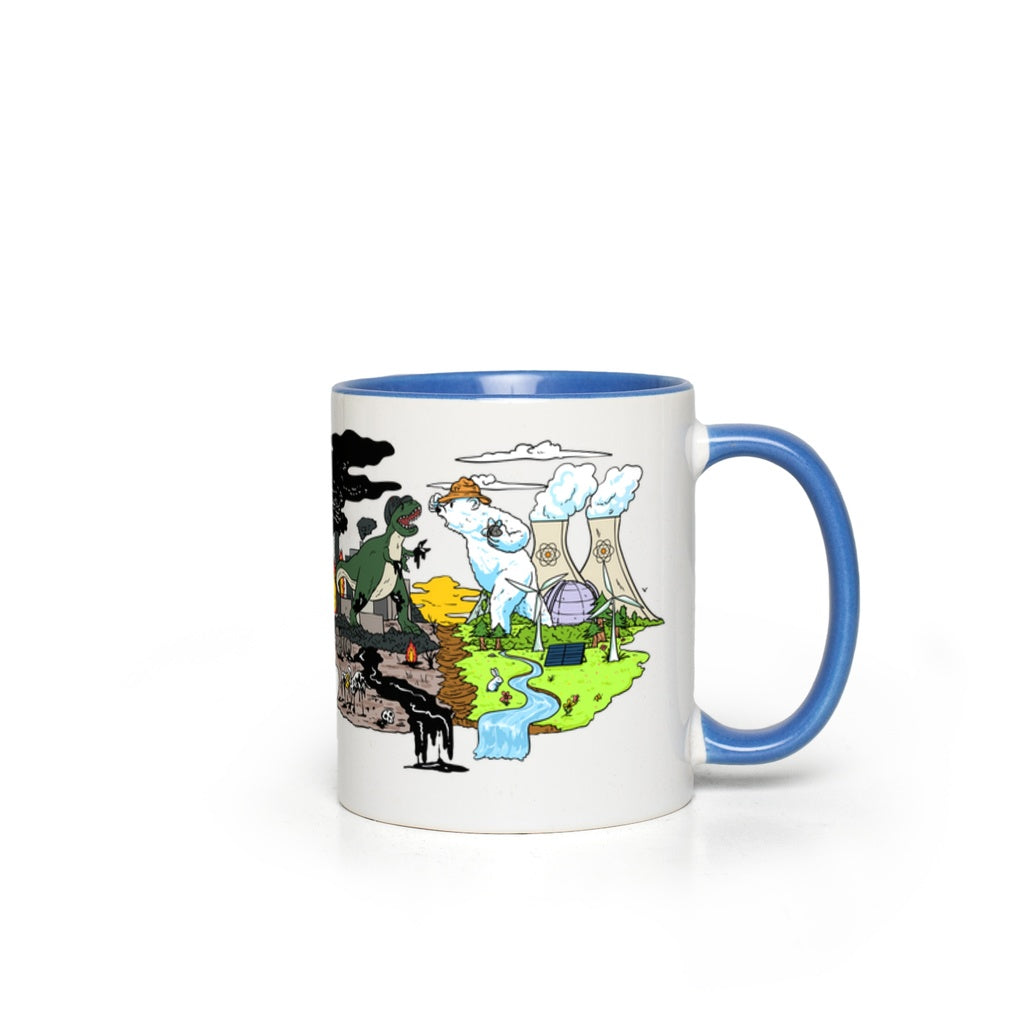 Melty vs. Fossil Fuels Accent Mugs