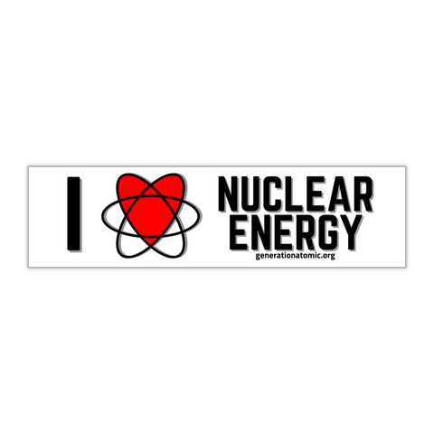 I Heart Nuclear Energy Bumper Sticker