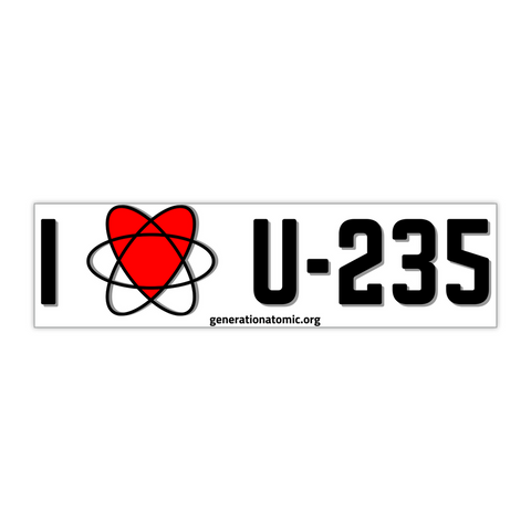 I Heart U-235 Bumper Sticker