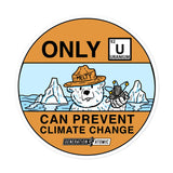 Only U Can Prevent Climate Change Bubble-free stickers