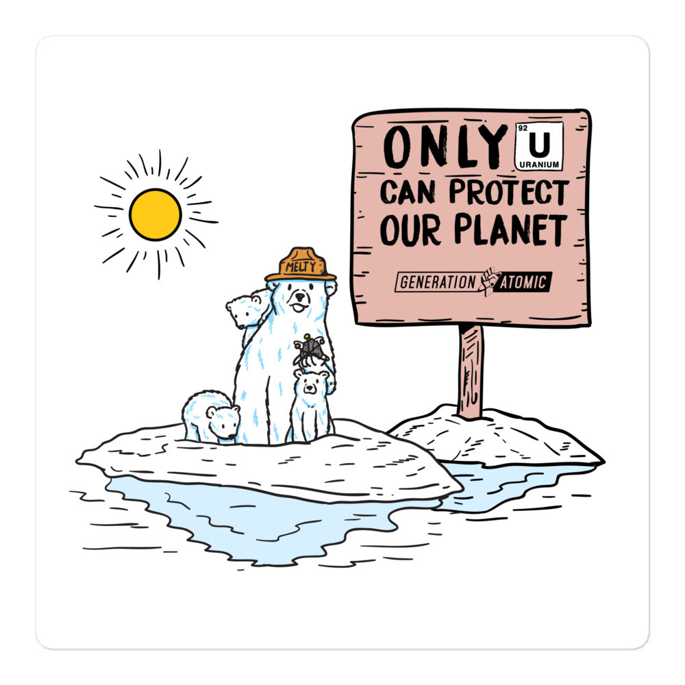 Only U Can Prevent Climate Change Bubble-free sticker