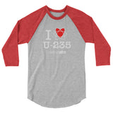 I HEART U-235 - 3/4 sleeve raglan shirt