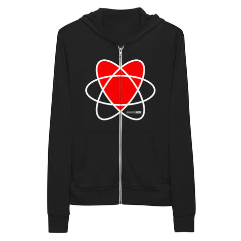 I Love Nuclear Unisex zip hoodie