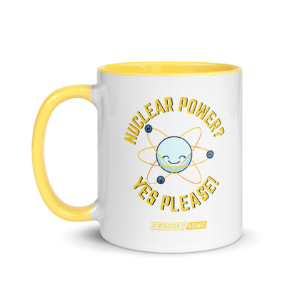 "Nuclear Power? Yes Please Accent  Mug | Nuclear Energy Coffee Cup