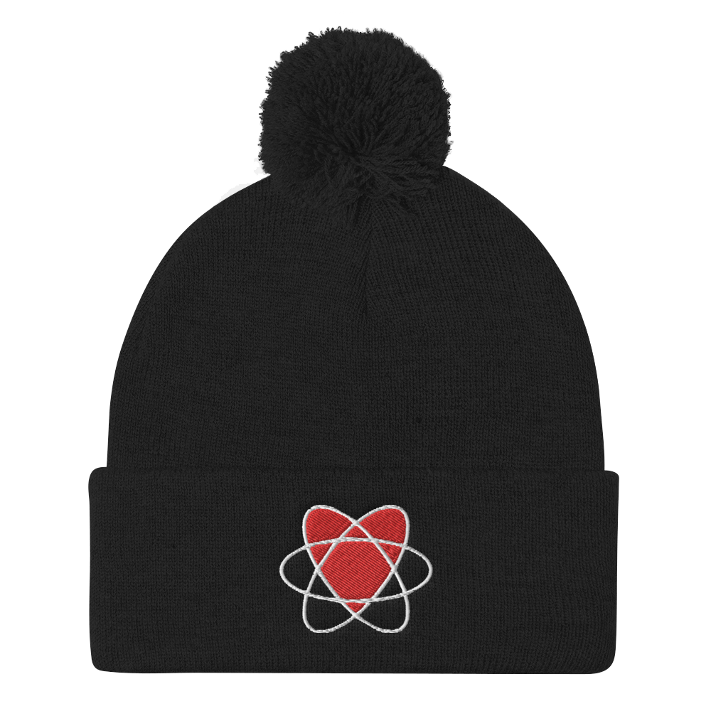 I Love Nuclear Pom Pom Knit Cap