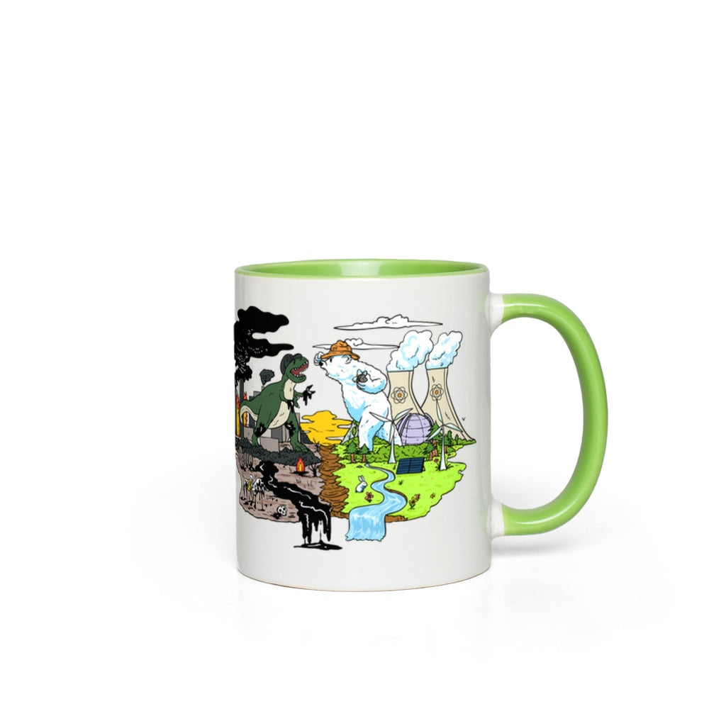 Melty vs. Fossil Fuels Accent Mugs