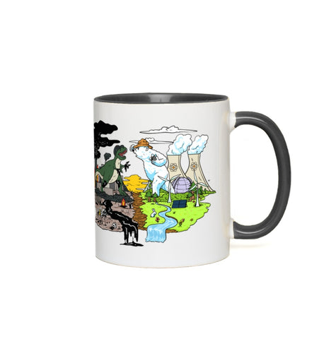 Melty vs. Fossil Fuels Accent Mugs